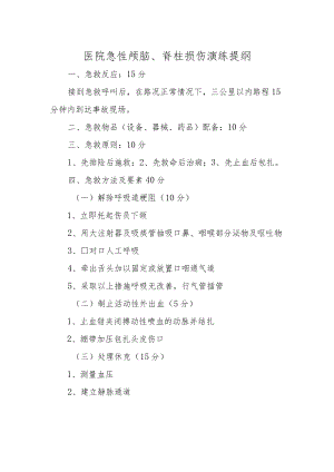 医院急性颅脑、脊柱损伤演练提纲.docx