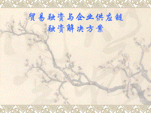 贸易融资与企业供应链融资.ppt