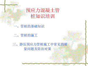 预应力混凝土管桩知识培训(ppt).ppt
