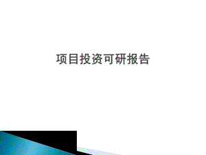 项目投资可行性报告报告(完整版).ppt