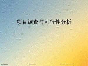 项目调查与可行性分析.ppt