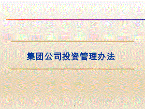 集团公司投资管理办法.ppt