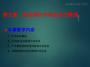 商业银行中间业务与管理 [恢复].ppt