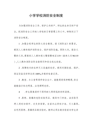 小学学校消防安全制度.docx