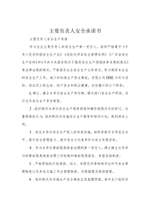 主要负责人安全承诺书.docx