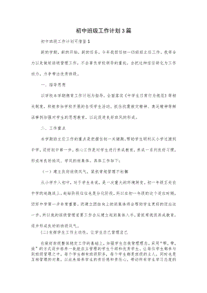 初中班级工作计划3篇.docx