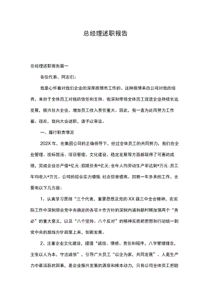 总经理述职报告多篇.docx