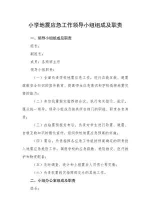 小学地震应急工作领导小组组成及职责.docx