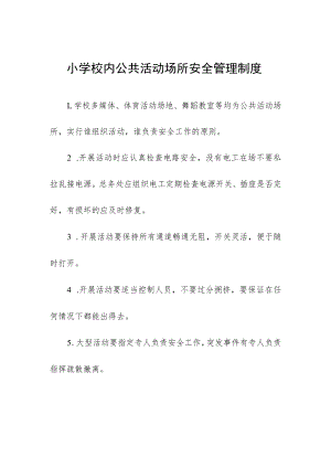 小学校内公共活动场所安全管理制度.docx
