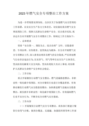 2023年燃气安全专项整治工作方案.docx