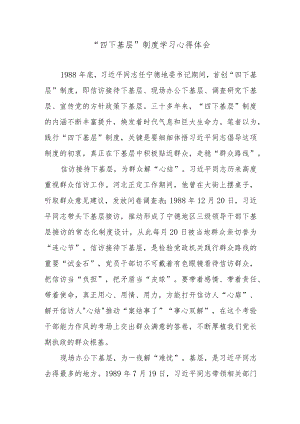 “四下基层”制度学习心得体会.docx