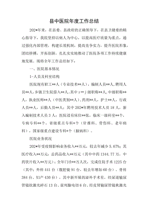 县中医院年度工作总结.docx