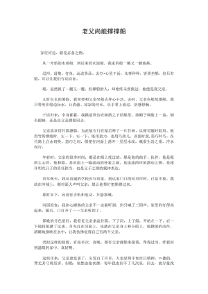 老父尚能撑撑船.docx
