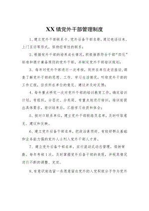 XX镇党外干部管理制度.docx