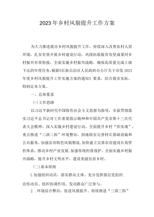 2023年乡村风貌提升工作方案.docx