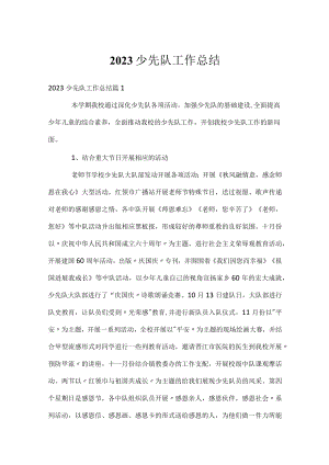2023少先队工作总结.docx