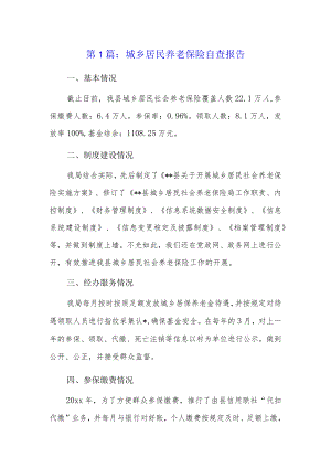 城乡居民养老保险自查报告10篇.docx