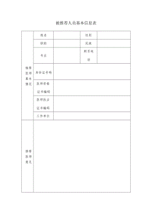 被推荐人员基本信息表.docx