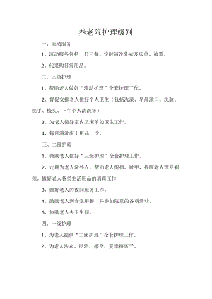 养老院护理级别.docx