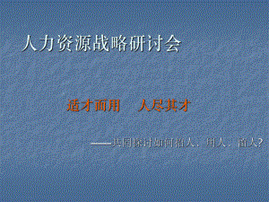 人力资源战略研讨会.ppt