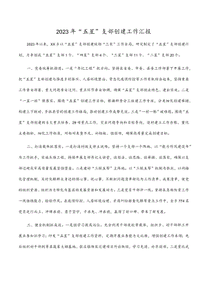 2023年“五星”支部创建工作汇报.docx