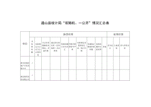 通山县统计局“双随机、一公开”情况汇总表.docx