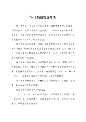 审计档案管理办法.docx