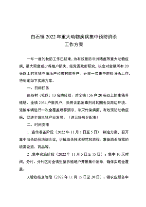 白石镇2022年重大动物疾病集中预防消杀工作方案.docx