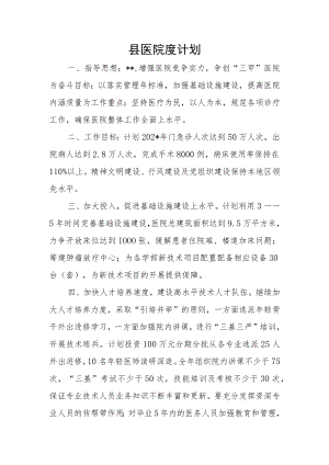 县医院度计划.docx
