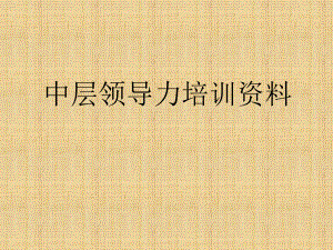 中层领导力培训资料.ppt