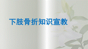 下肢骨折健康教育.ppt