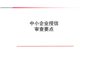 中小企业授信审查要点.ppt