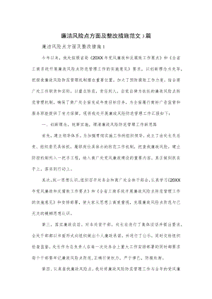 廉洁风险点方面及整改措施范文3篇.docx