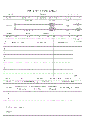 PVC排水管材试验原始记录.docx