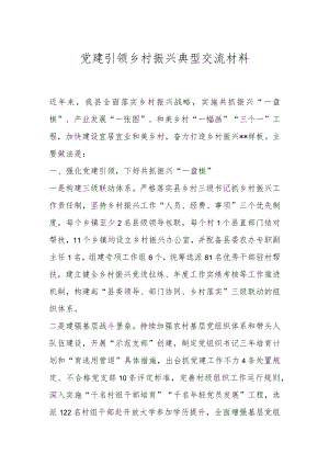 党建引领乡村振兴典型交流材料.docx