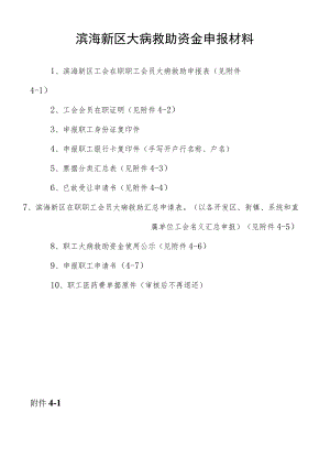 滨海新区大病救助资金申报材料.docx