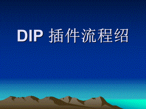 DIP插件培训资料.ppt