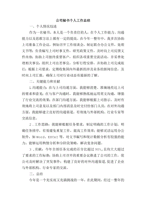 公司秘书个人工作总结.docx
