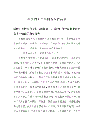学校内部控制自查报告两篇.docx