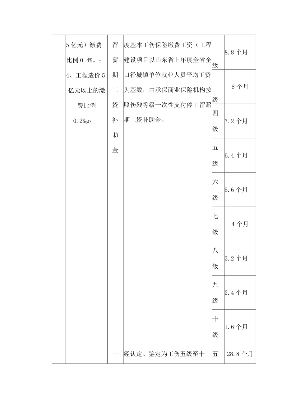 基本工伤补充保险缴费及赔付项目标准.docx_第2页
