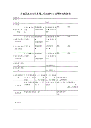 自治区定居兴牧水利工程建设项目进展情况旬报表.docx