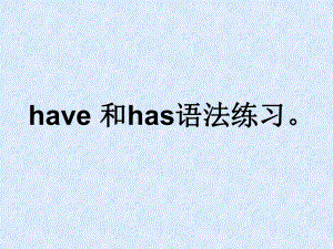 have和has的用法.ppt