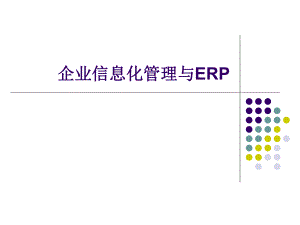 企业信息化管理与ERP.ppt