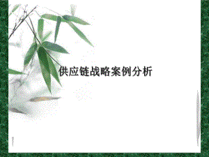 供应链战略案例分析.ppt