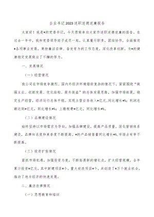企业书记2023述职述德述廉报告.docx