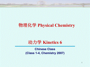 厦大物理化学动力学6.ppt