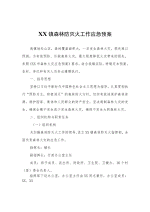 XX镇森林防灭火工作应急预案.docx
