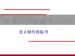 怎么制作投标书.ppt