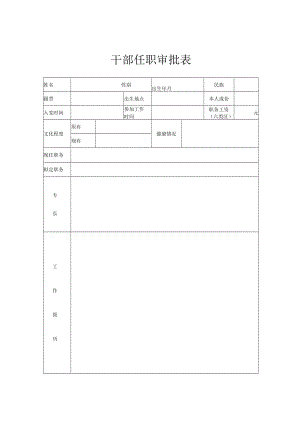 干部任职审批表.docx