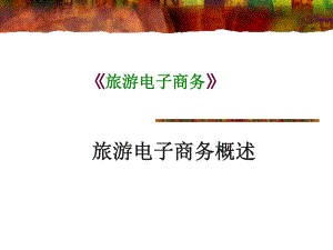 旅游电子商务概述.ppt